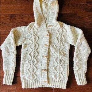 Cozy Cream Homemade Hooded Sweater